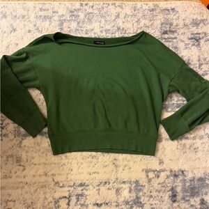 Carbon38 Green off shoulder sweatshirt L